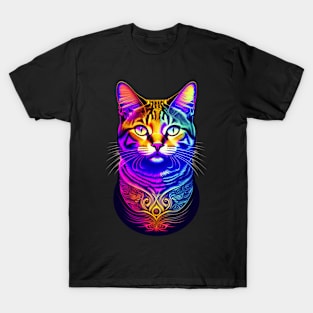 Colorful Psychedelic Cat T-Shirt